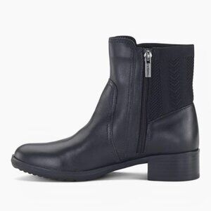 New Aetrex Kaitlyn Black Leather Orthotic Fashion Boot 10/41